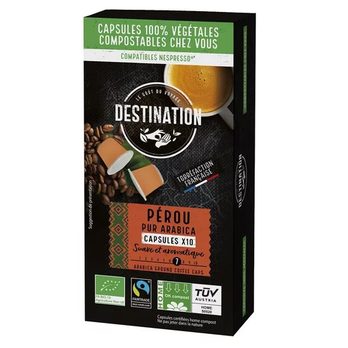 Extérieur confort：Capsules biodégradables Pérou bio FFL
