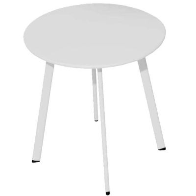 Table basse de jardin en acier Massai 45 cm (Blanc)
