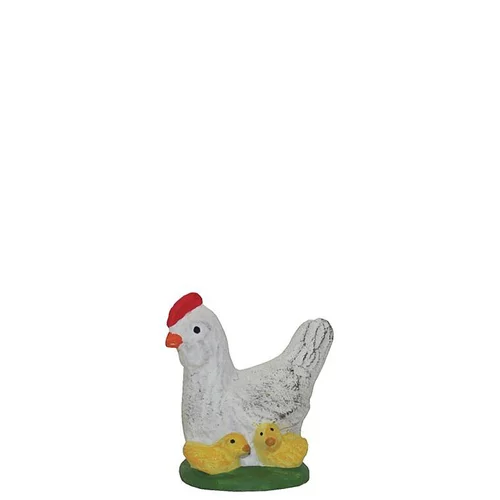Jardin moderne:Poule et poussins 3 cm