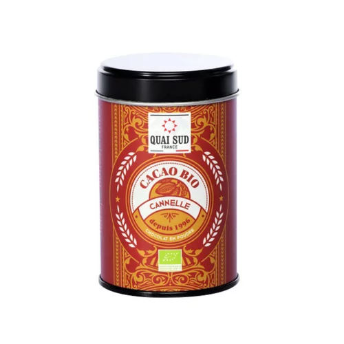 L’essentiel pour l’extérieur:Cacao à la cannelle biologique Quai Sud - 250 g
