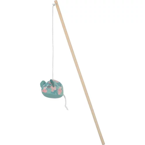 Pour faciliter la vie dehors:Canne à pêche pour chat coloris bleu feuille Zolux souris Ethi'cat - 11,5 x 3,6 x 40 cm