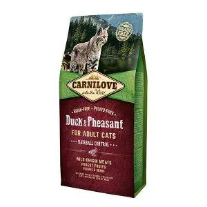 Solution pratique：Croquettes pour chat Carnilove duck & pheasant for adult cats - 6 kg