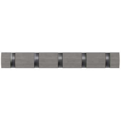 Porte manteaux Flip 5 crochets (Gris / Peuplier)