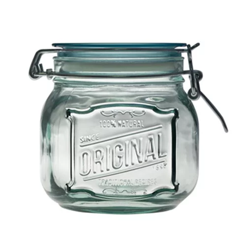 Jardin bien-être:Bocal de conservation coloris transparent en verre recyclé clik original - 0,8 L