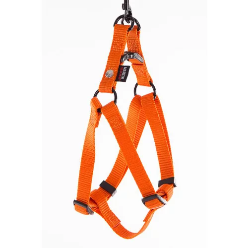 Essentiel nature：Harnais baudrier réglable orange pour chien - 1,6x35/50 cm