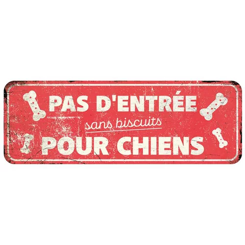 Pour vos moments en extérieur:Panneau d'avertissement général coloris rouge en métal galvanisé D&D Home - 40 x 13 x 0,3 cm