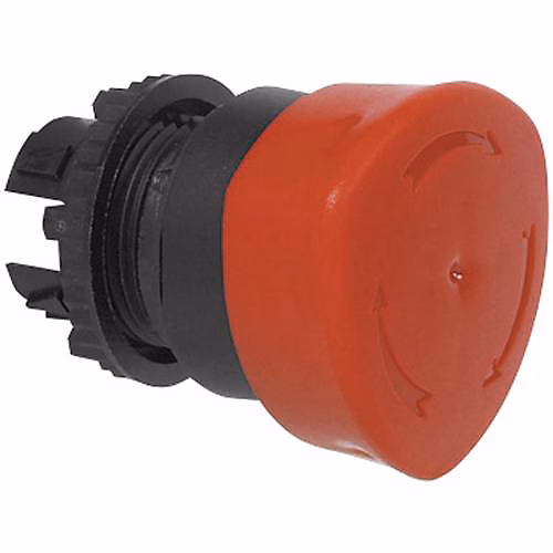 BAL22ED01B Bouton champignon collerette plastique 22 | 3 mm montage – 40 mm bouton rouge