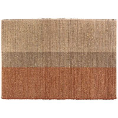 Tapis en jonc de mer et coton terracotta Karan (160 x 230 cm)