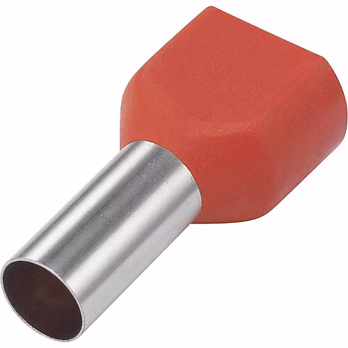 Embout double d'extrémité de câble TE100 – 14RD 10 mm², longueur 26, 5 mm, lot de 100.
