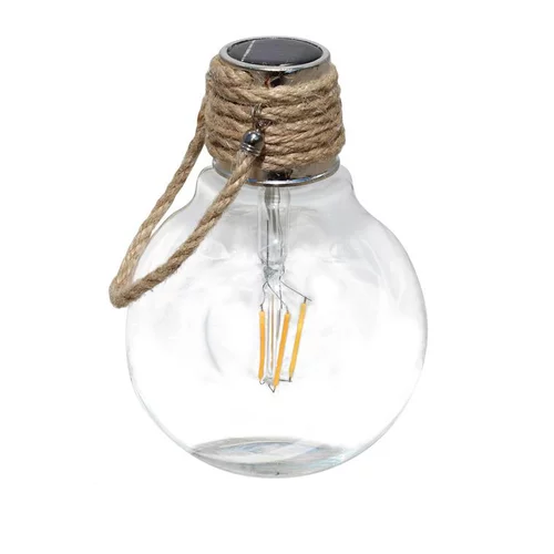 À adopter pour l’extérieur：Lampe solaire à LED 4 filaments Watt & Home Color Swing Nature - H 17 cm