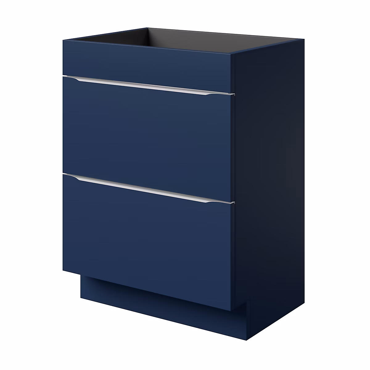 Meuble sous vasque à poser l.60 x H.82 x P.45 cm | bleu nuit mat – GoodHome Imandra