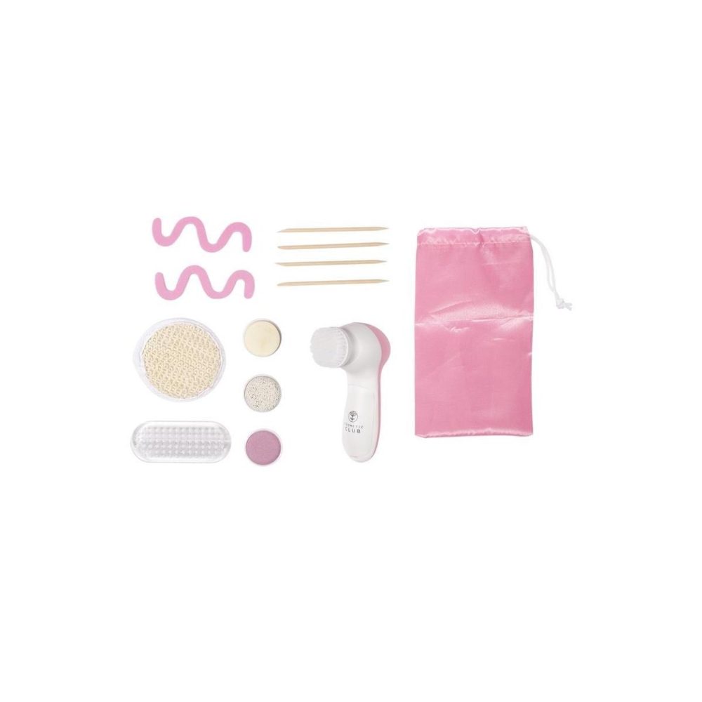 Cosmetic Club Coffret pédicure 14 accessoires 13cm blanc & rose
