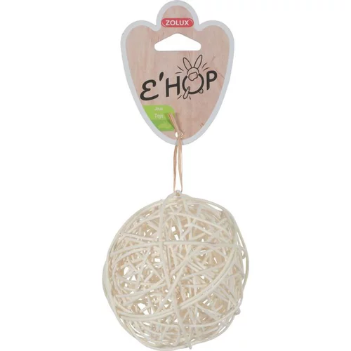 Pour tous jardins：Balle en rotin naturel pour le rongeur coloris beige Ehop Zolux - Ø 10cm