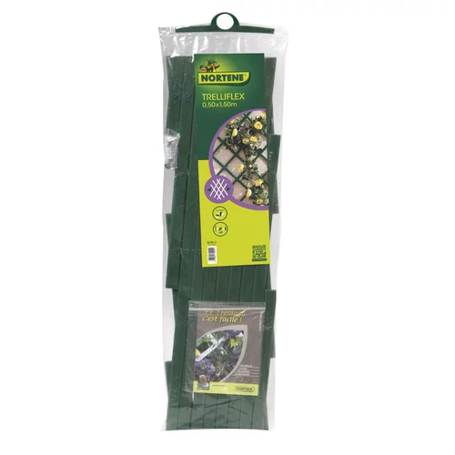 Jardin pour tous:Treillis extérieur Treilliflex en PVC, coloris vert, 50 x 150 cm