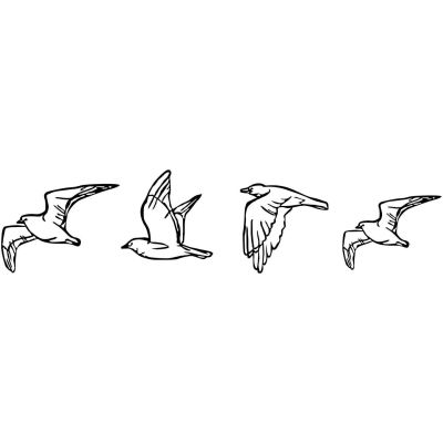 Décoration murale en métal Oiseaux en vol (Modèle 3)