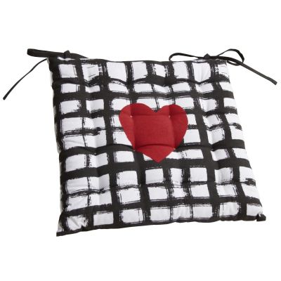 Galette de chaise en coton (Coeur)