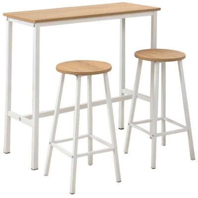 Ensemble Table haute et 2 tabourets Mola (White)