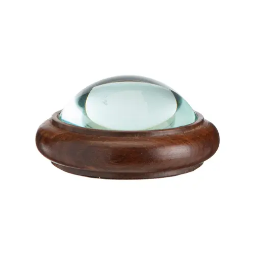 Extérieur malin：Objet décoratif boussole vintage en verre et acacia naturel - Ø 10 x H 4,5 cm