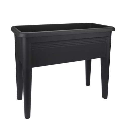 Espace vert malin：Potager sur pieds Green Basics Elho® coloris living noir 56 L - 75,5 x 36,5 x 65 cm