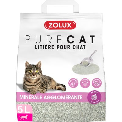 Litière agglomérante parfum floral Purecat (5 litres)