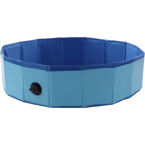 Pour un extérieur bien organisé：Piscine pour chien forme ronde coloris bleu Flamingo Splatter - Taille M Ø 120 cm