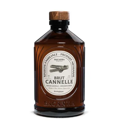 Pour votre confort en extérieur：Sirop cannelle brut bio Bacanha - 400 ml