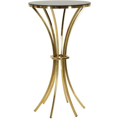 Table de bar en métal et verre Shanty 60 x 108 cm