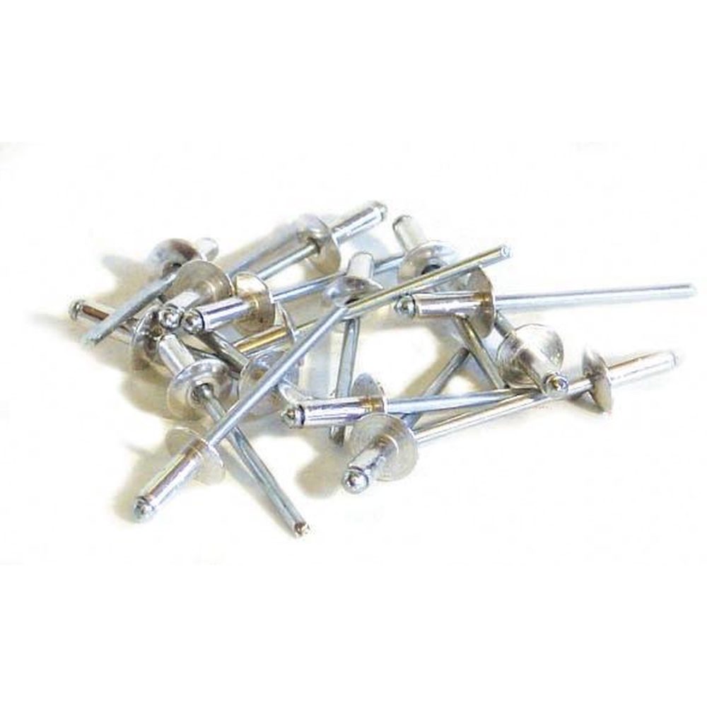 TECHMAN 100 rivets alu / acier à tête plate Ø 4 x 6 mm