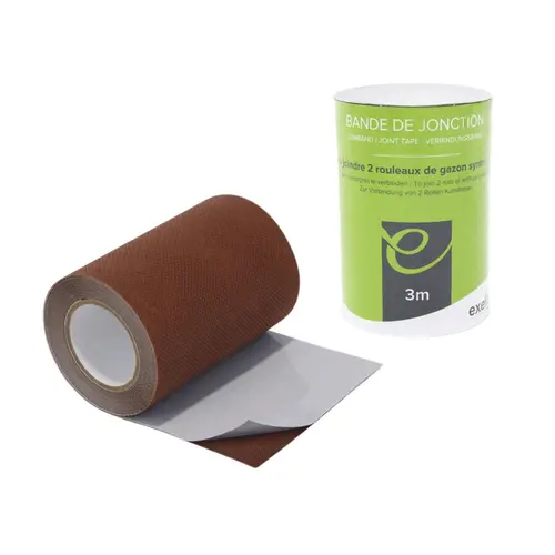 Accessoire pour le jardin：Bande de jonction préencollé pour gazon synthétique extérieur coloris marron Exelgreen - 3 mètres linéaires