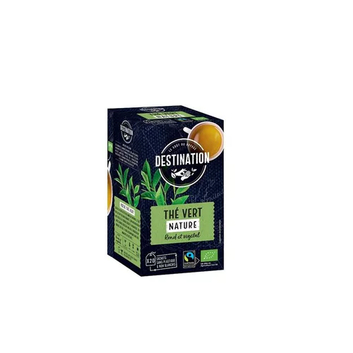 Nature au jardin:Thé vert nature équitable en boîte Destination Sri Lanka - 32 g