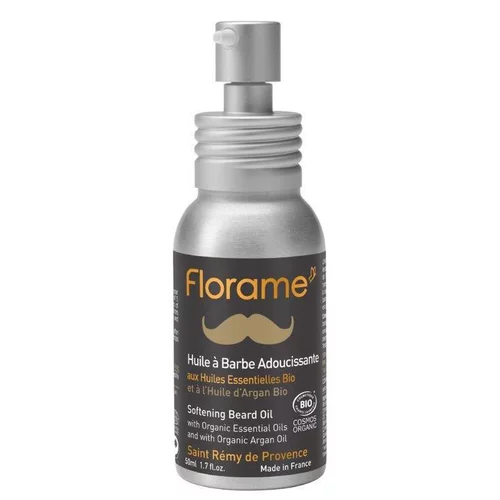Pour vos projets jardin:Huile à Barbe Homme Adoucissante flacon 50 ml argent