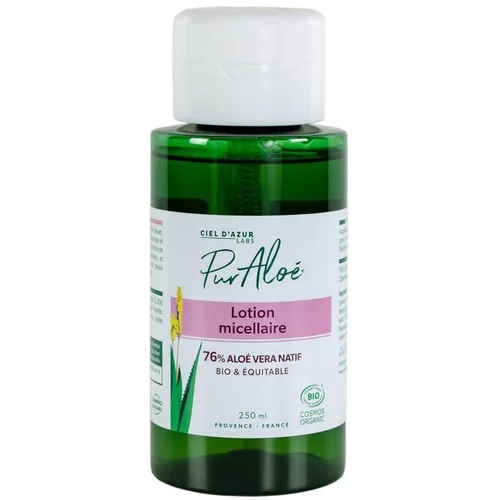 Pour plus de praticité au jardin:Lotion Micellaire 76% Pur Aloe Bio Commerce Equitable 250 ml vert