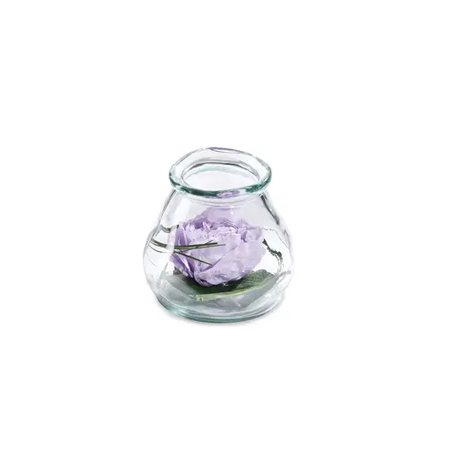 Malin au jardin:Verrine de végétaux stabilisés pivoine mauve lilas Naturalys Samy M - Ø 12 x H 12 cm