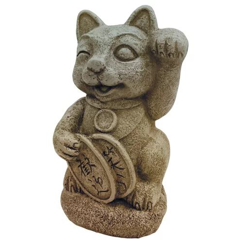 Pour tous jardins：Zen Déco Fortune Cat Résine 8,5x8,5x12,6 cm