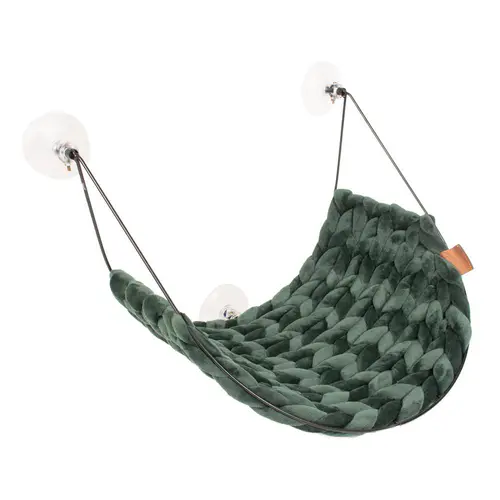 Nature utile:Lit fenêtre pour chat coloris vert Europet Sofia - 46 x 34 x 51 cm