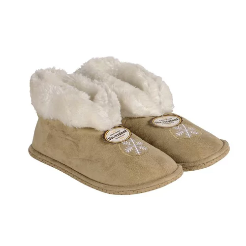 Maison et jardin：Chaussons hauts d’intérieur fourrés motif flocon unisexe - pointure 38