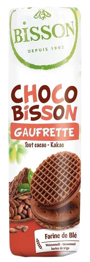 Extérieur nature:Choco bisson gaufrette tout cacao bio tube vertical Bisson - 240 g