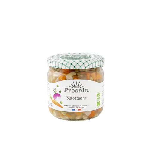 Jardin accessoire:Macédoine de légumes bio en bocal de 345 g