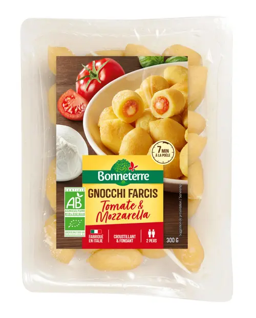 Une solution pratique pour le jardin：Gnocchi tomate mozzarella bio Bonneterre – 300 g
