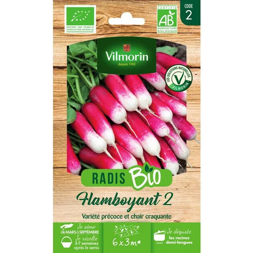 Solution maison:Graines de radis flamboyant 2 bio Vilmorin - graines à semer