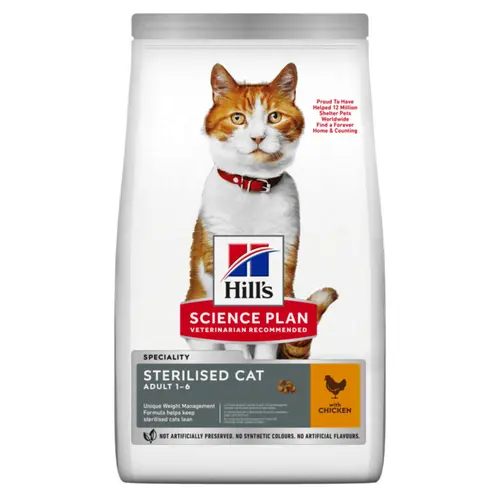 Pour votre espace vert:Croquette pour chat adulte stérilisé au poulet Hill's - 300 g