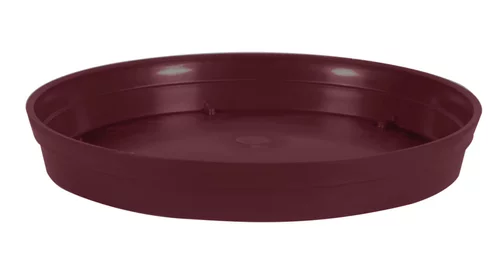 Inspiration jardin：Soucoupe ronde en plastique rouge Bourgogne Eda Toscane - Ø 54 cm