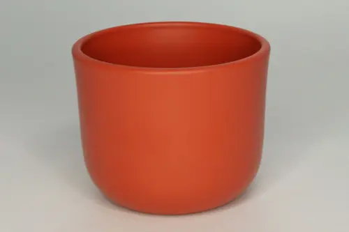 Pratique pour le jardin:Cache-pot La Belle Verte coloris orange - Ø 13 x 13 cm