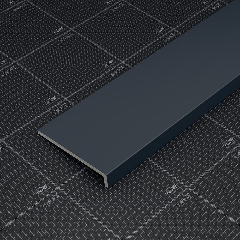 Appui de fenêtre PVC l. 20 cm x ép. 9 mm – Anthracite | 160 cm