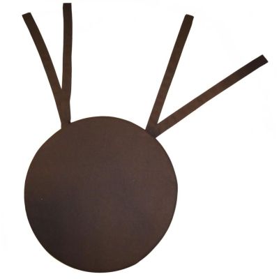 Galette de chaise ronde en coton 40 cm (Chocolat)