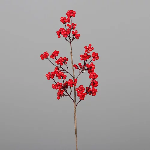Le compagnon de vos extérieurs：Branche artificielle de baies rouges - 54 cm
