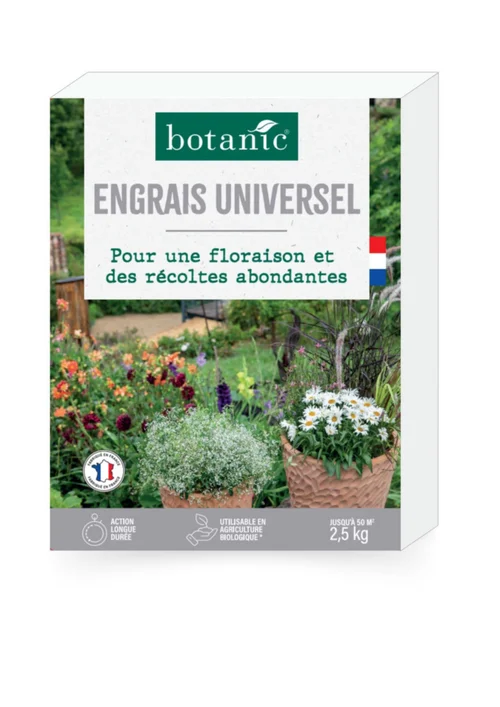 Idée pratique：Engrais universel en boîte botanic® - 2,5 kg