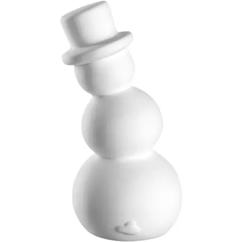 Accessoire au jardin：Figurine bonhomme de neige en céramique blanche Leonardo Pablo - Ø 5,9 x H 12,3 cm