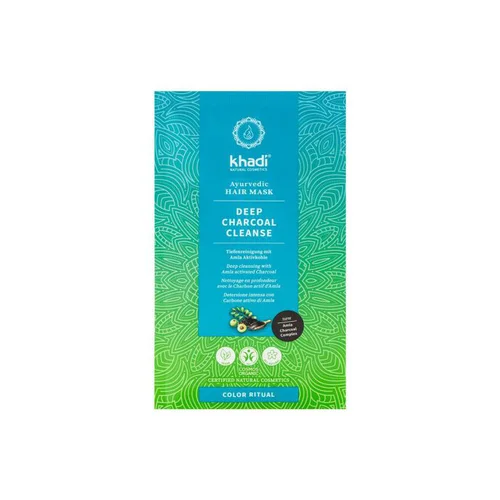 Durable au jardin：Masque capillaire ayurvédique Khadi Deep Charcoal Cleanse - 50 g