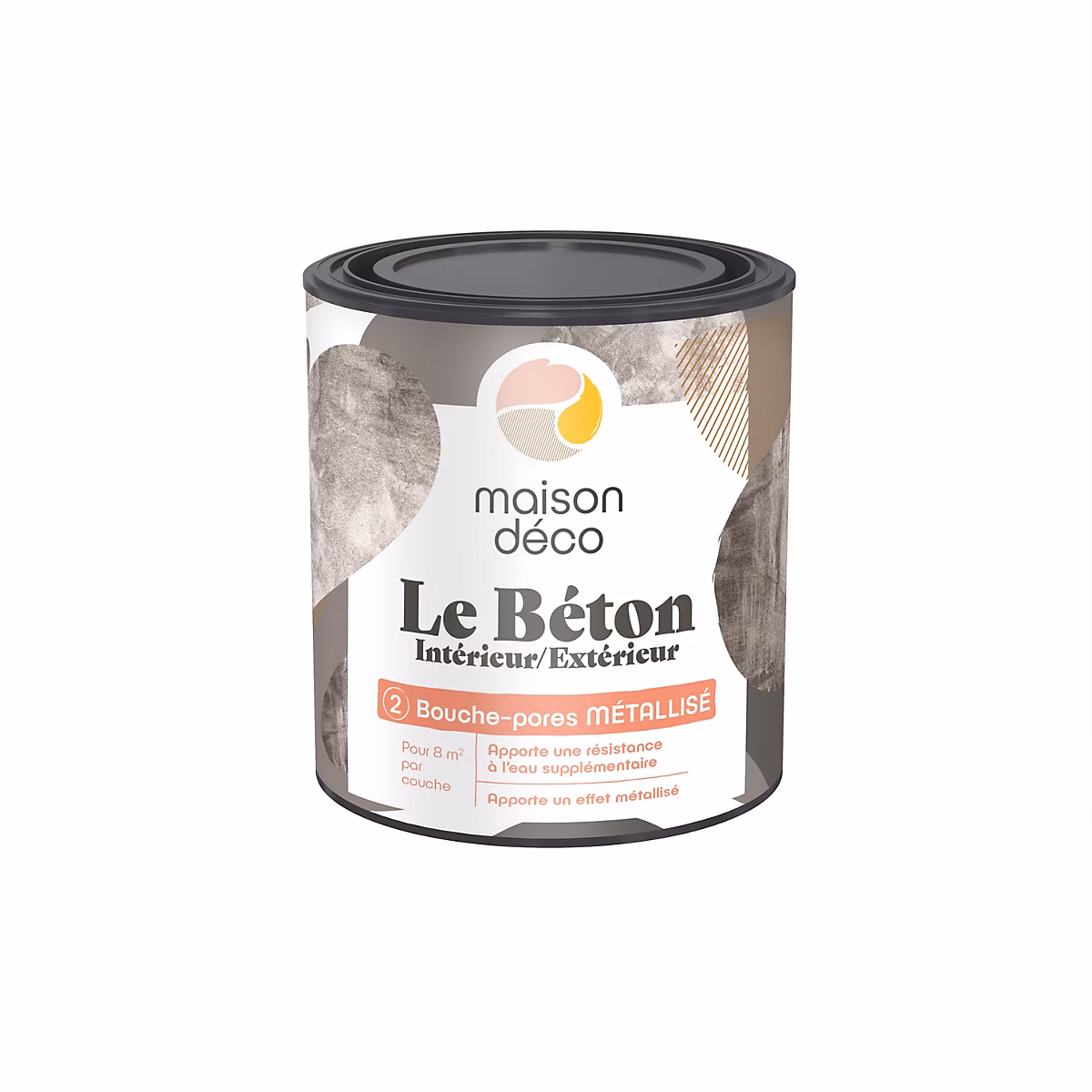 Enduit bouche-pores métallisé Le Béton intérieur/extérieur 0 – 5L, Maison Déco